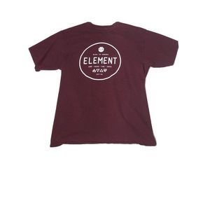 🌺Element Skateboarding Wind Fire Earth T-shirt Medium Burgandy